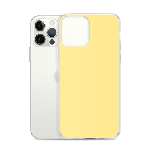 Plain Color Vis Vis Yellow iPhone Case Clear Bump Resistant CREATIVETECH