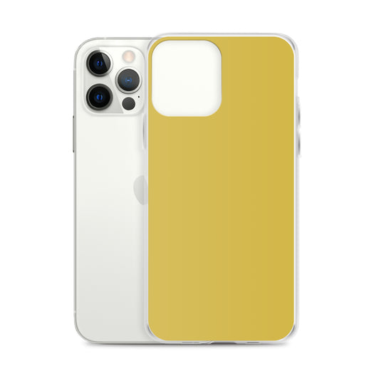 Plain Color Old Gold Yellow iPhone Case Clear Bump Resistant CREATIVETECH