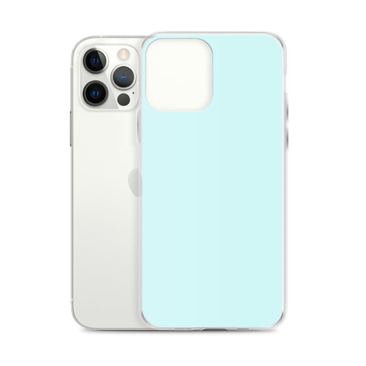 Plain Color Light Cyan Blue iPhone Case Clear Bump Resistant CREATIVETECH