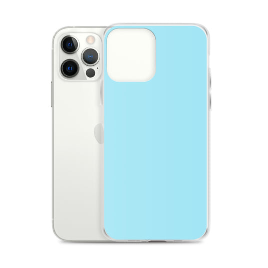 Plain Color Blizzard Blue iPhone Case Clear Bump Resistant CREATIVETECH