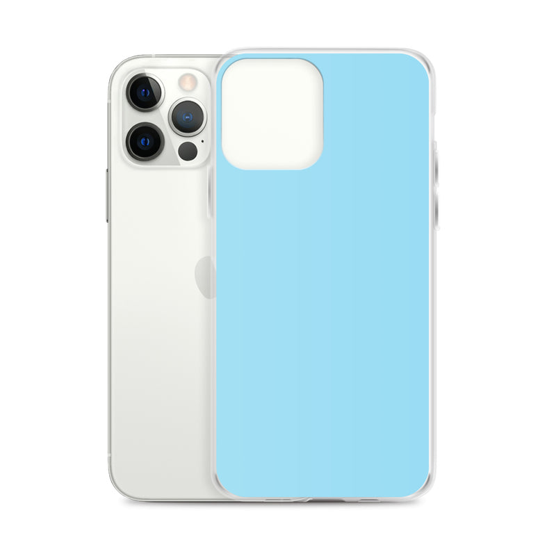Load image into Gallery viewer, Plain Color Columbia Blue iPhone Case Clear Bump Resistant CREATIVETECH