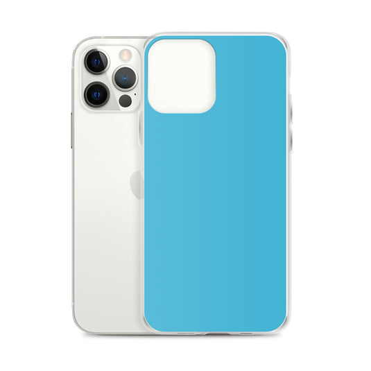 Plain Color Summer Sky Blue iPhone Case Clear Bump Resistant CREATIVETECH