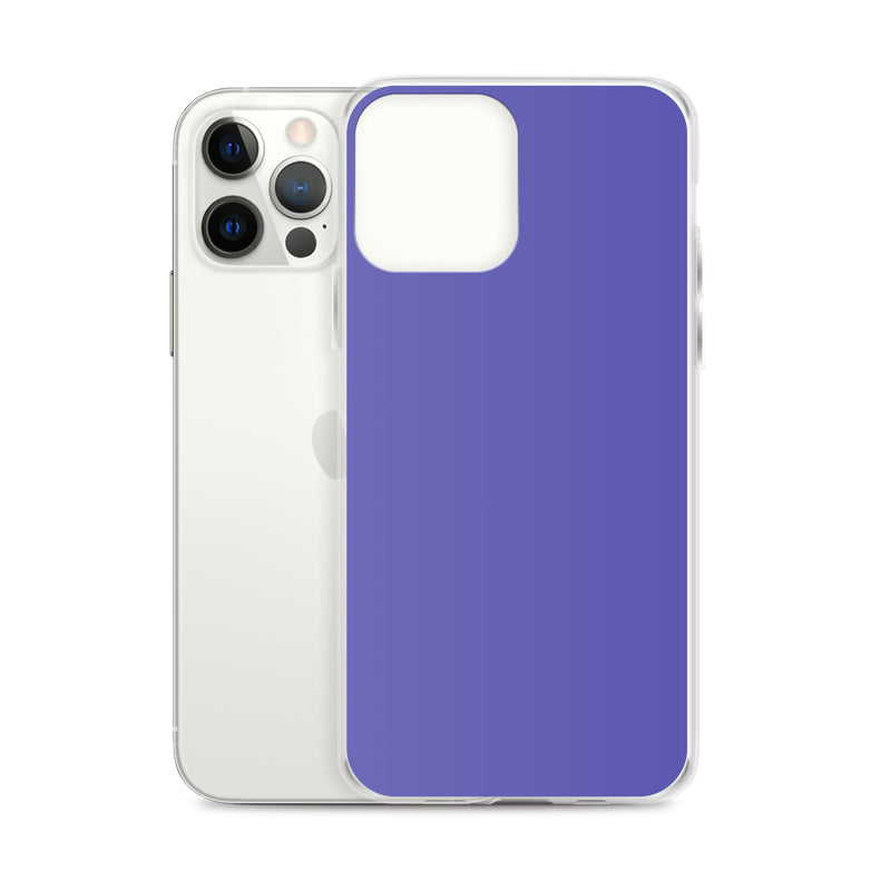 Load image into Gallery viewer, Slate Blue Purple iPhone Clear Thin Case Plain Color CREATIVETECH