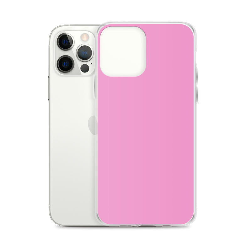 Load image into Gallery viewer, Lavender Rose Pink iPhone Clear Thin Case Plain Color CREATIVETECH