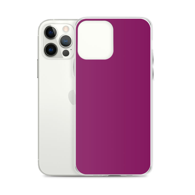 Load image into Gallery viewer, Eggplant Purple iPhone Clear Thin Case Plain Color CREATIVETECH