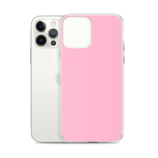 Cotton Candy Pink iPhone Clear Thin Case Plain Color CREATIVETECH
