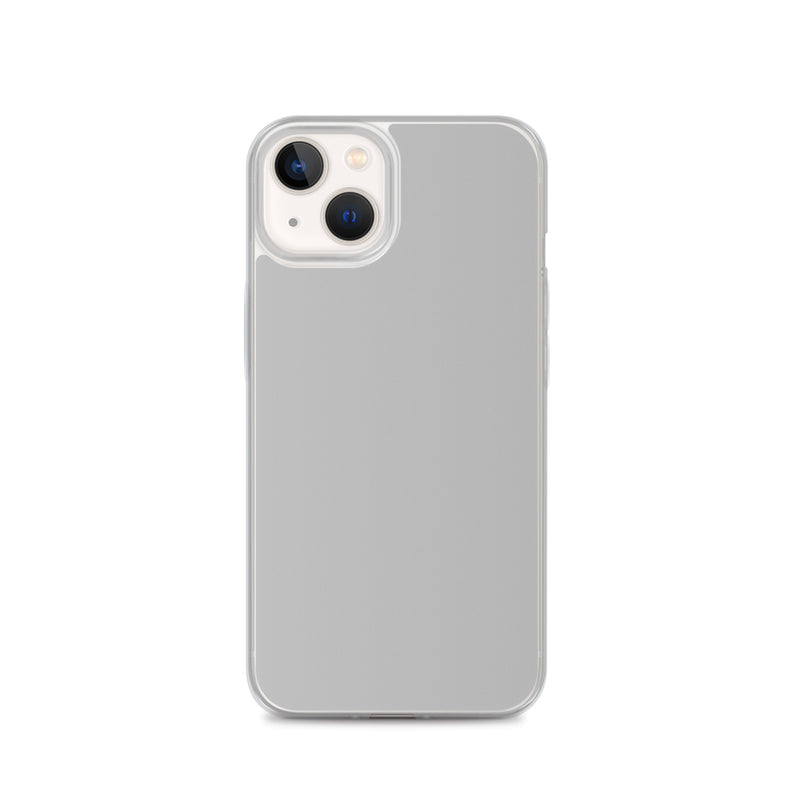 Load image into Gallery viewer, Plain Color Silver Grey iPhone Case Clear Bump Resistant Flexible CREATIVETECH
