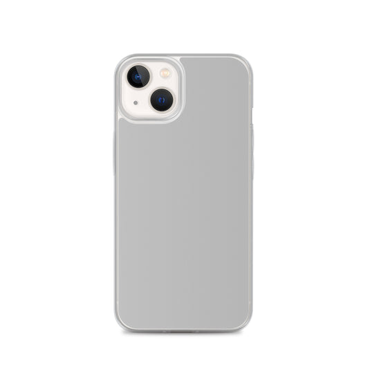 Plain Color Silver Grey iPhone Case Clear Bump Resistant Flexible CREATIVETECH