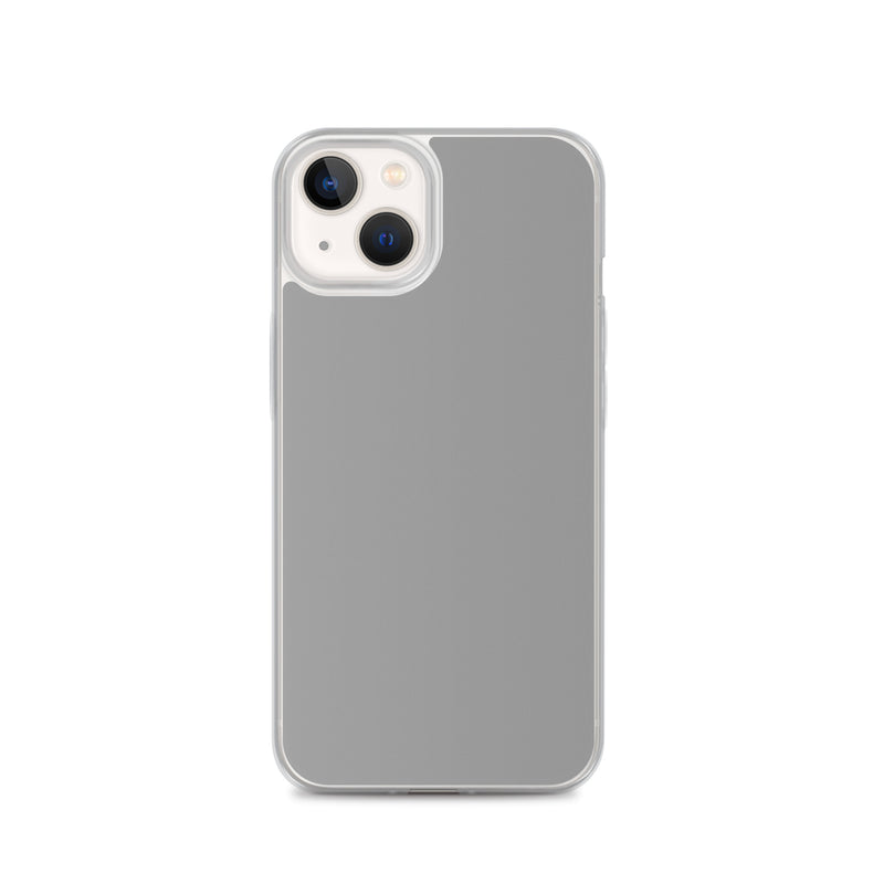 Load image into Gallery viewer, Plain Color Nobel Grey iPhone Case Clear Bump Resistant Flexible CREATIVETECH