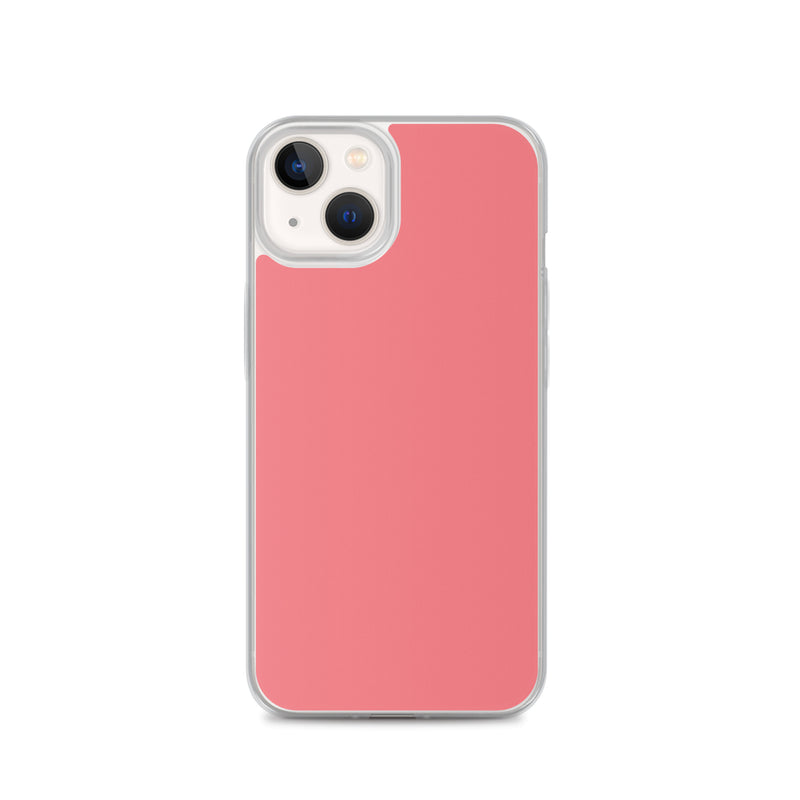 Load image into Gallery viewer, Plain Color Flory Red Pink iPhone Case Clear Bump Resistant Flexible CREATIVETECH