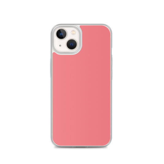 Plain Color Flory Red Pink iPhone Case Clear Bump Resistant Flexible CREATIVETECH