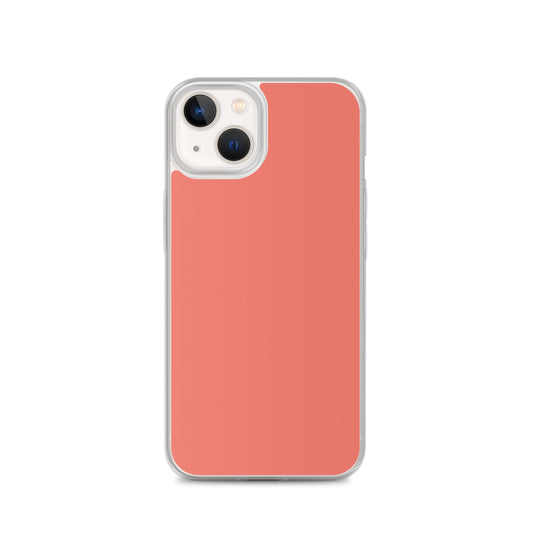 Plain Color Geraldine Orange Red Pink iPhone Case Clear Bump Resistant Flexible CREATIVETECH