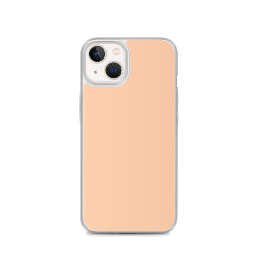Plain Color Peach Orange iPhone Case Clear Bump Resistant Flexible CREATIVETECH