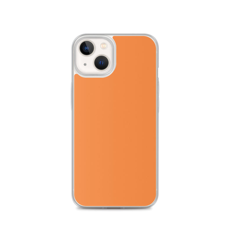 Load image into Gallery viewer, Plain Color Flamenco Orange iPhone Case Clear Bump Resistant Flexible CREATIVETECH