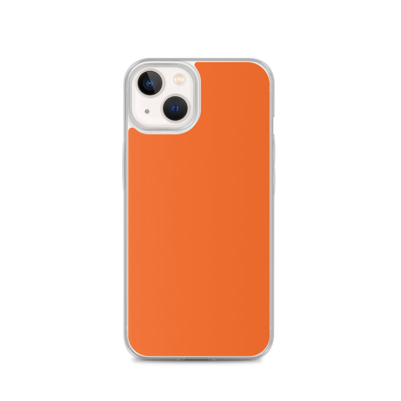 Load image into Gallery viewer, Plain Color Orange iPhone Case Clear Bump Resistant Flexible CREATIVETECH