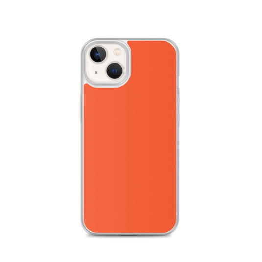 Plain Color Outrageous Orange iPhone Case Clear Bump Resistant Flexible CREATIVETECH