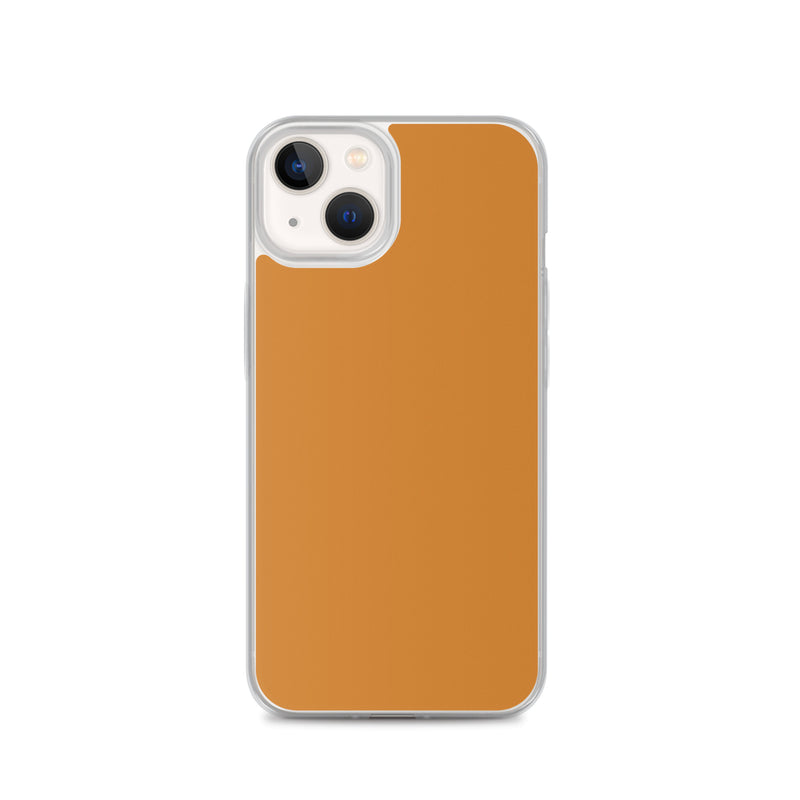 Load image into Gallery viewer, Plain Color Bronze Orange Brown iPhone Case Clear Bump Resistant Flexible CREATIVETECH