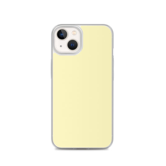 Plain Color Cumulus Yellow iPhone Case Clear Bump Resistant Flexible CREATIVETECH