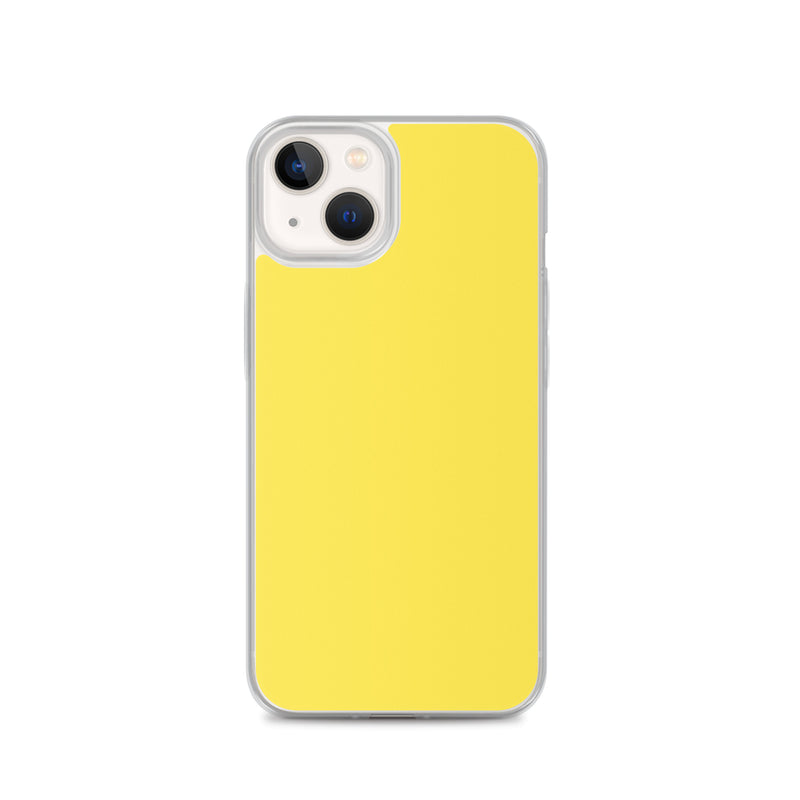 Load image into Gallery viewer, Plain Color Paris Daisy Yellow iPhone Case Clear Bump Resistant CREATIVETECH