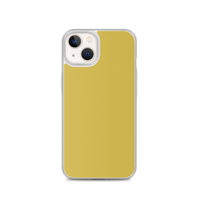 Load image into Gallery viewer, Plain Color Old Gold Yellow iPhone Case Clear Bump Resistant CREATIVETECH
