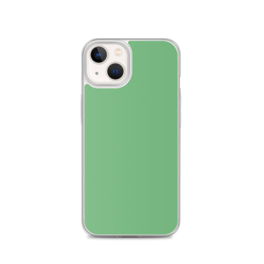 Plain Color Bay Leaf Green iPhone Case Clear Bump Resistant CREATIVETECH