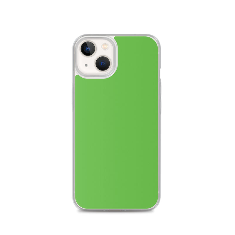 Load image into Gallery viewer, Plain Color Kelly Green iPhone Case Clear Bump Resistant CREATIVETECH