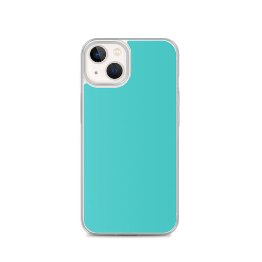 Plain Color Turquoise Blue iPhone Case Clear Bump Resistant CREATIVETECH