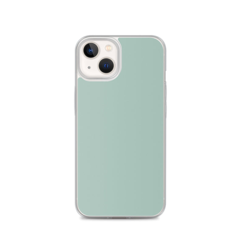 Load image into Gallery viewer, Plain Color Opal Green Blue iPhone Case Clear Bump Resistant CREATIVETECH