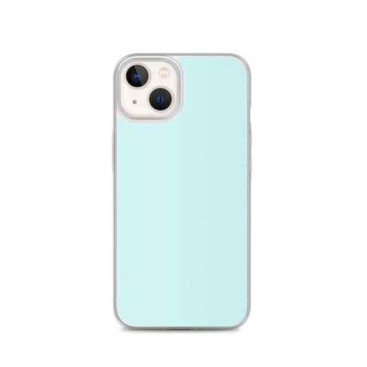 Plain Color Light Cyan Blue iPhone Case Clear Bump Resistant CREATIVETECH