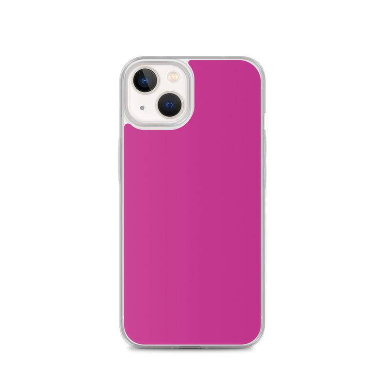 Load image into Gallery viewer, Medium Red Violet iPhone Clear Thin Case Plain Color CREATIVETECH