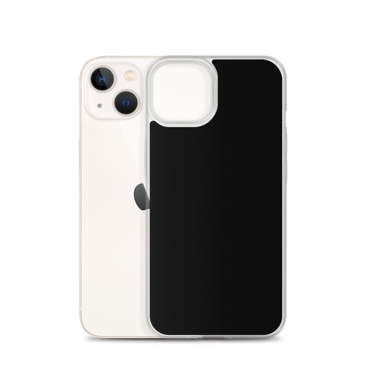 Plain Color Black iPhone Case Clear Bump Resistant Flexible CREATIVETECH