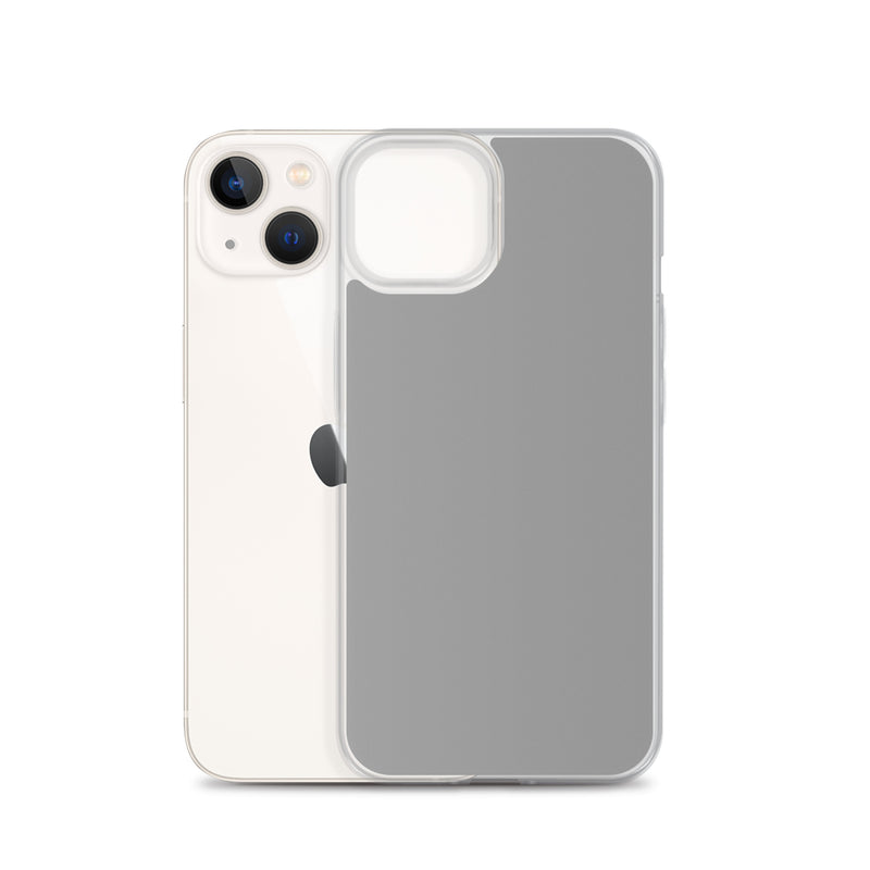 Load image into Gallery viewer, Plain Color Nobel Grey iPhone Case Clear Bump Resistant Flexible CREATIVETECH