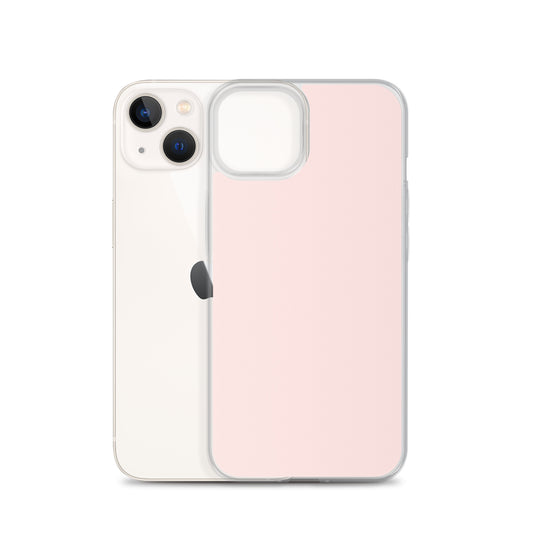 Plain Color Misty Rose Pink iPhone Case Clear Bump Resistant Flexible CREATIVETECH