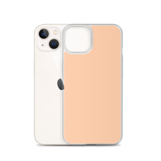 Plain Color Peach Orange iPhone Case Clear Bump Resistant Flexible CREATIVETECH