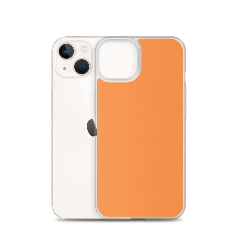Load image into Gallery viewer, Plain Color Sea Buckthorn Orange iPhone Case Clear Bump Resistant Flexible CREATIVETECH