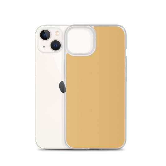 Plain Color Fawn Beige Brown iPhone Case Clear Bump Resistant Flexible CREATIVETECH