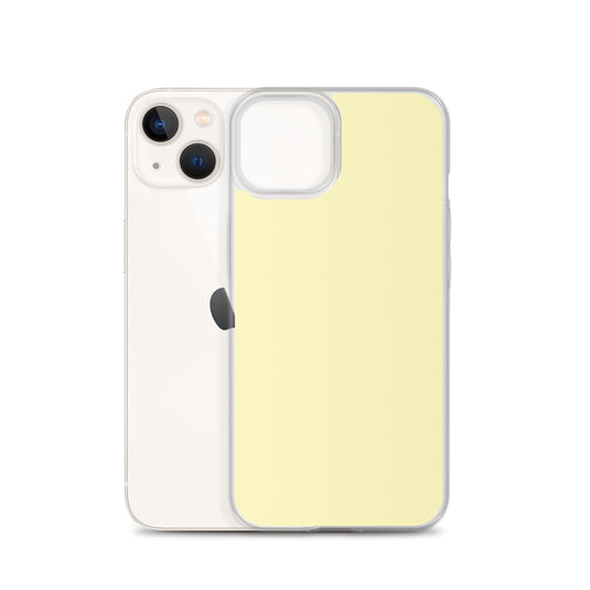 Plain Color Cumulus Yellow iPhone Case Clear Bump Resistant Flexible CREATIVETECH