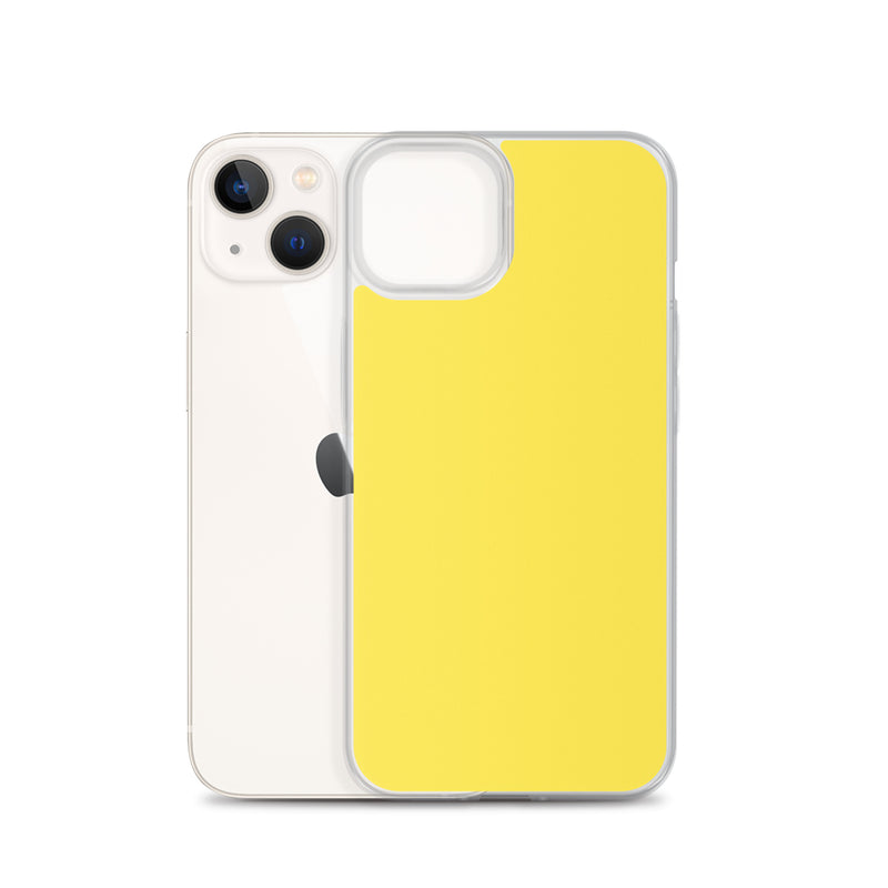 Load image into Gallery viewer, Plain Color Paris Daisy Yellow iPhone Case Clear Bump Resistant CREATIVETECH