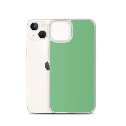 Plain Color Bay Leaf Green iPhone Case Clear Bump Resistant CREATIVETECH