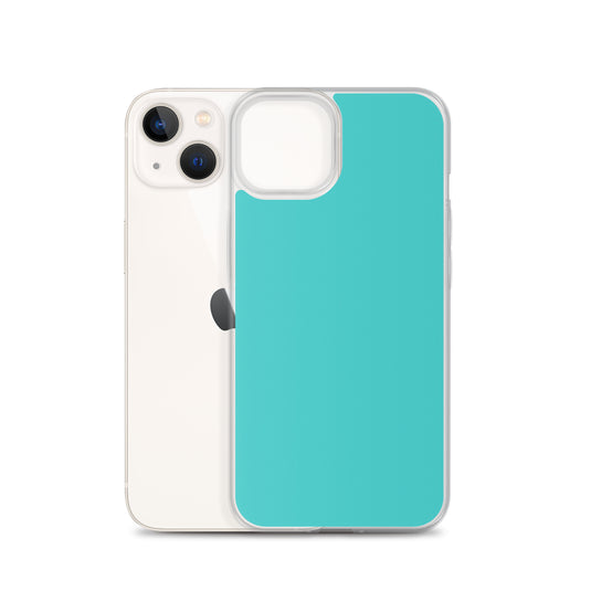 Plain Color Turquoise Blue iPhone Case Clear Bump Resistant CREATIVETECH