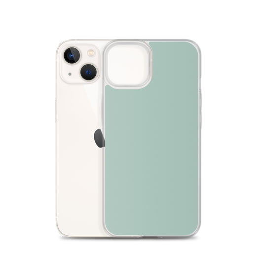 Plain Color Opal Green Blue iPhone Case Clear Bump Resistant CREATIVETECH