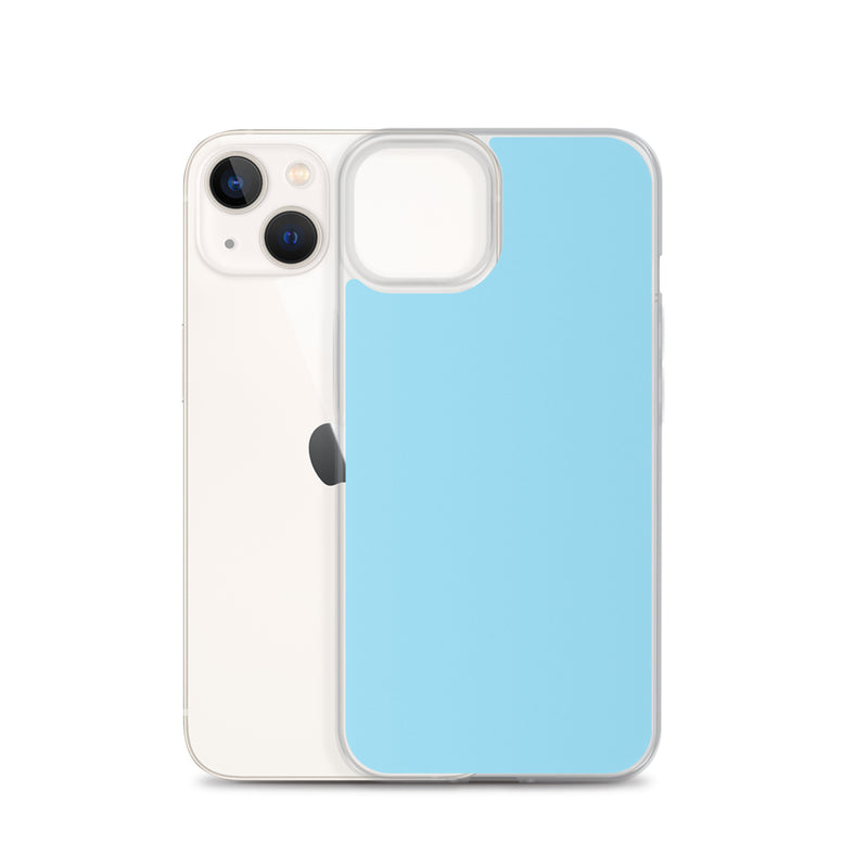 Load image into Gallery viewer, Plain Color Columbia Blue iPhone Case Clear Bump Resistant CREATIVETECH
