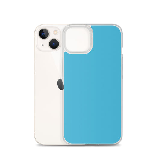 Plain Color Summer Sky Blue iPhone Case Clear Bump Resistant CREATIVETECH