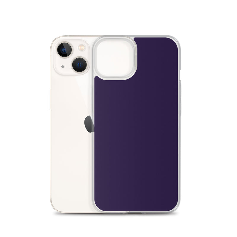 Load image into Gallery viewer, Tolopea Dark Purple iPhone Clear Thin Case Plain Color CREATIVETECH
