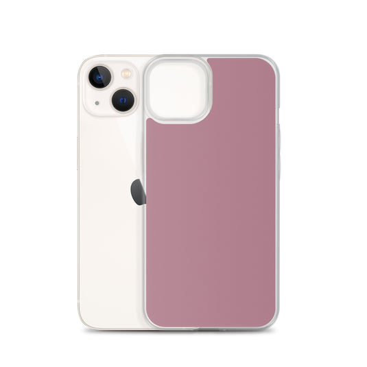 Tapestry Deep Ash Pink iPhone Clear Thin Case Plain Color CREATIVETECH