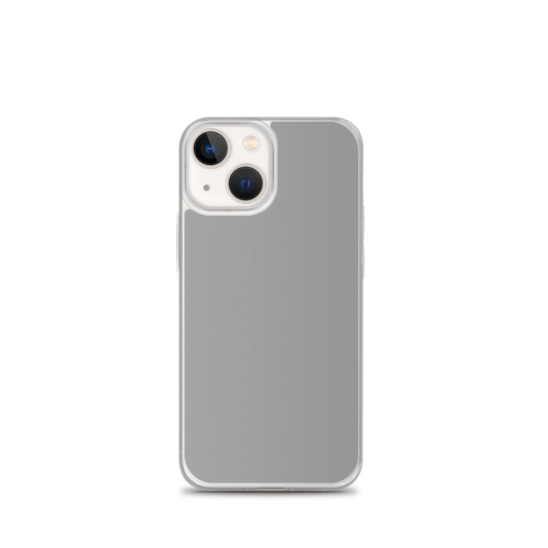 Load image into Gallery viewer, Plain Color Nobel Grey iPhone Case Clear Bump Resistant Flexible CREATIVETECH