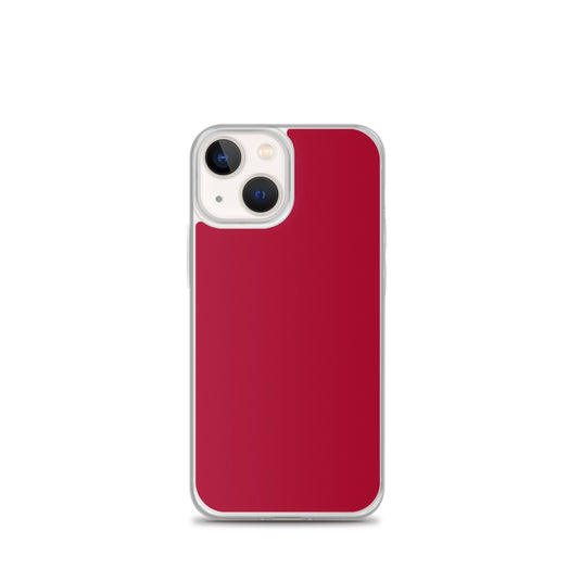 Plain Color Carmine Red iPhone Case Clear Bump Resistant Flexible CREATIVETECH