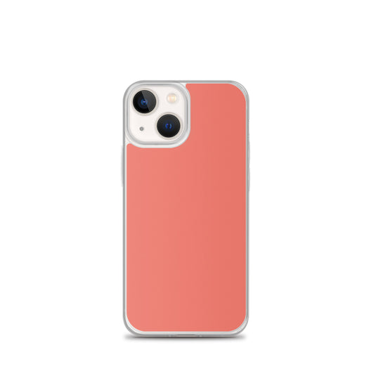 Plain Color Geraldine Orange Red Pink iPhone Case Clear Bump Resistant Flexible CREATIVETECH