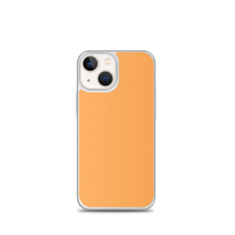 Load image into Gallery viewer, Plain Color Texas Rose Orange iPhone Case Clear Bump Resistant Flexible CREATIVETECH