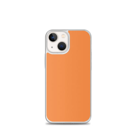 Plain Color Flamenco Orange iPhone Case Clear Bump Resistant Flexible CREATIVETECH